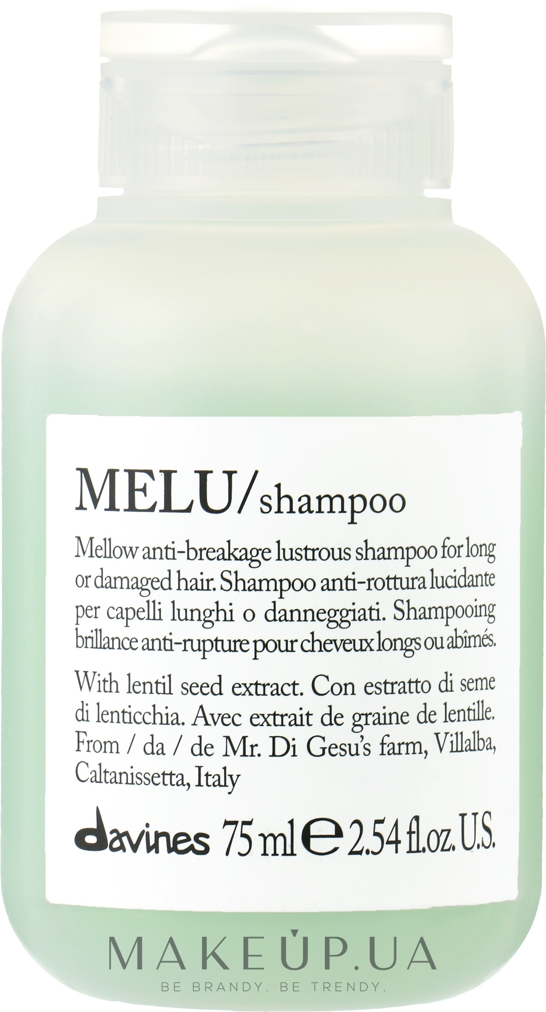 Шампунь для пошкодженого волосся - Davines Melu Shampoo Anti-Rottura Lucidante — фото 75ml