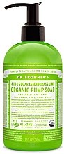 Парфумерія, косметика Цукрове рідке мило "Лемонграс і лайм" - Dr. Bronner’s Organic Sugar Soap Lemongrass Lime