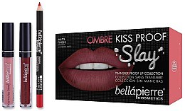 Парфумерія, косметика Набір - Bellapierre Ombre Kiss Proof Slay Kit (l/l/1.5g + l/cr/2x3.8ml)