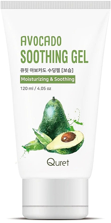 Зволожувальний гель для обличчя та тіла з авокадо - Quret Avocado Moisturizing & Soothing Gel — фото N1