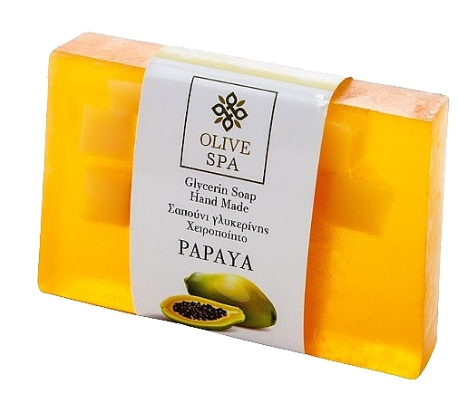 Гліцеринове мило "Papaya" - Olive Spa Hand Made Glycerin Soap — фото N1