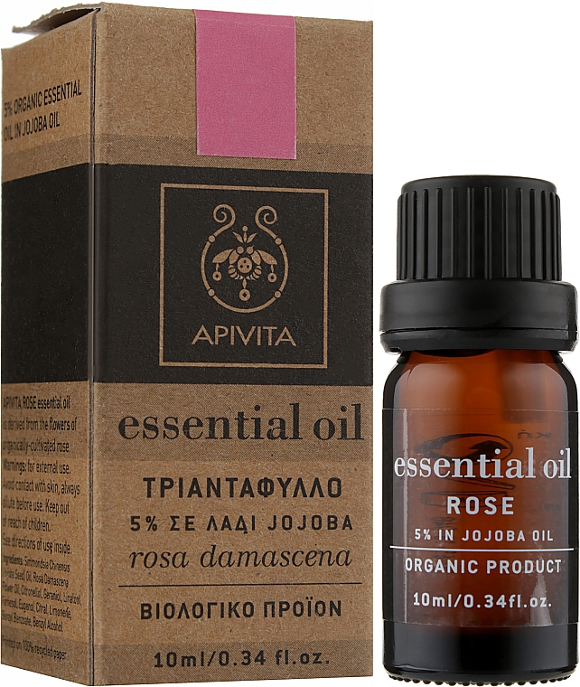 Ефірне масло - Apivita Aromatherapy Organic Rose Oil — фото N2