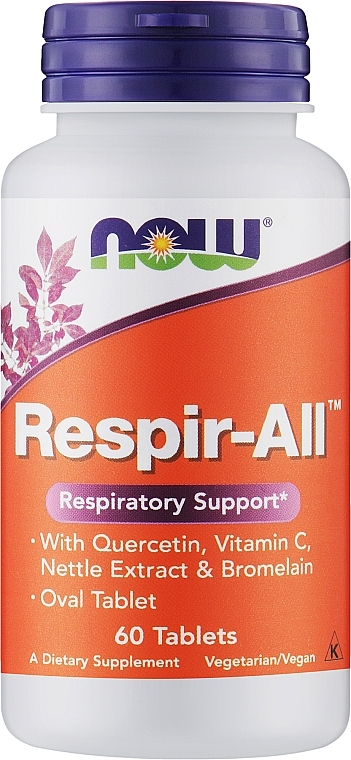 Иммунная смесь для горла, в таблетках - Now Foods Respir-All — фото N1