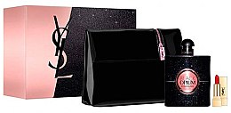 Парфумерія, косметика Yves Saint Laurent Black Opium - Набір (edp/90ml + lipstick/1.3ml + bag)