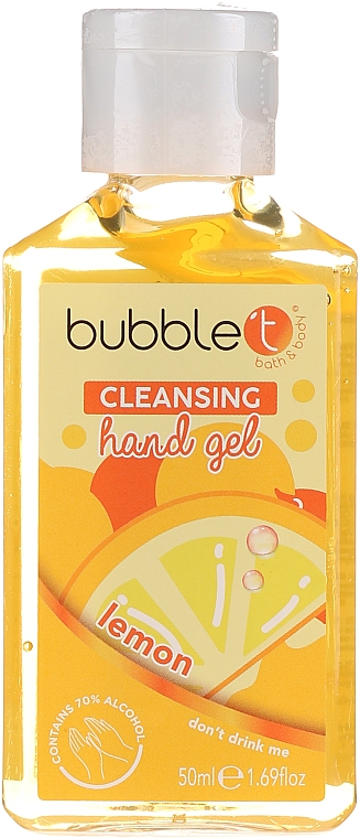 Антибактериальный очищающий гель для рук "Лимон" - Bubble T Cleansing Hand Gel — фото N1