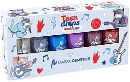 Духи, Парфюмерия, косметика Набор лаков для ногтей - Maga Cosmetics Teen Drops Rockstar V.02