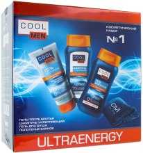 Духи, Парфюмерия, косметика Косметический набор №1 - Cool Men Ultraenergy (gel/200ml + sh/250ml + gel/250 + cr/50 + towel)