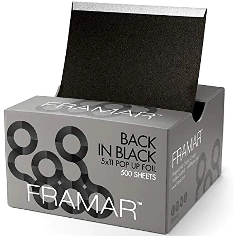 Фольга в листах с тиснением - Framar 5x11 Pop Up Foil Back In Black — фото N1