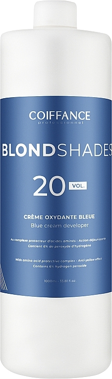 Окислитель - Coiffance Professionnel Blondshades 20 Vol Blue Cream Developer — фото N1