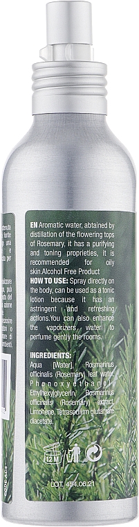 Ароматична вода "Розмарин" - Kleraderm Aromatic Rosemary — фото N2