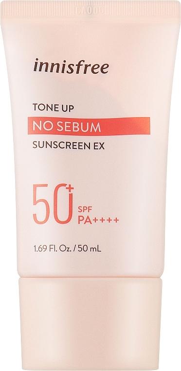 Солнцезащитный крем для комбинированной кожи - Innisfree Tone Up No Sebum Sunscreen EX SPF50+ PA++++ — фото N1