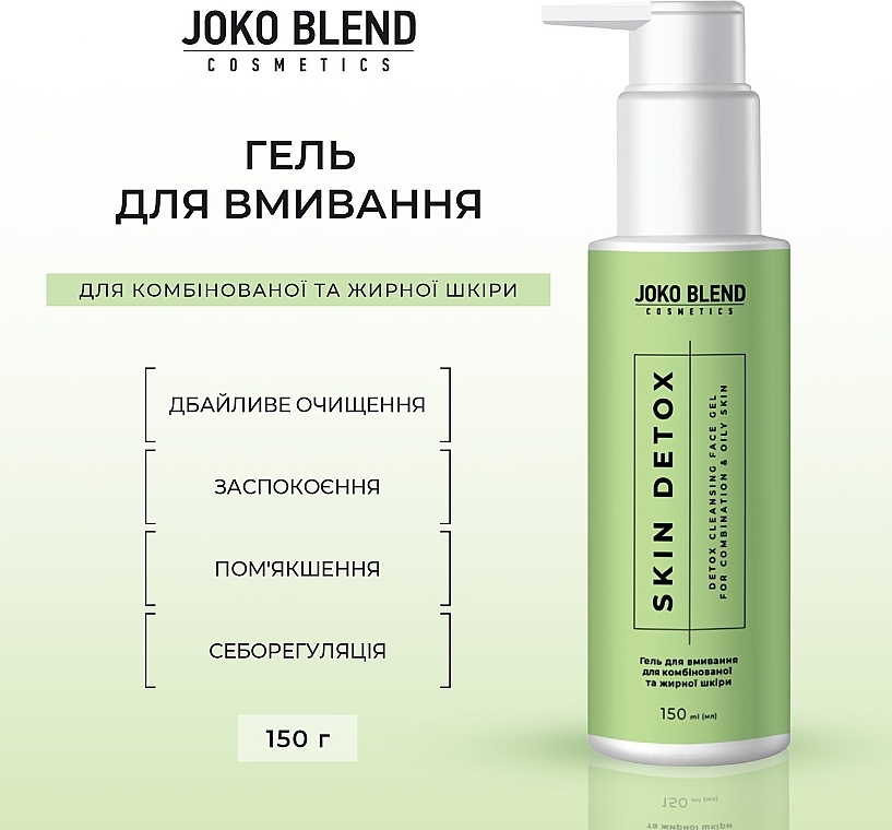 Гель для вмивання для комбінованої та жирної шкіри - Joko Blend Skin Detox Cleansing Gel — фото N3
