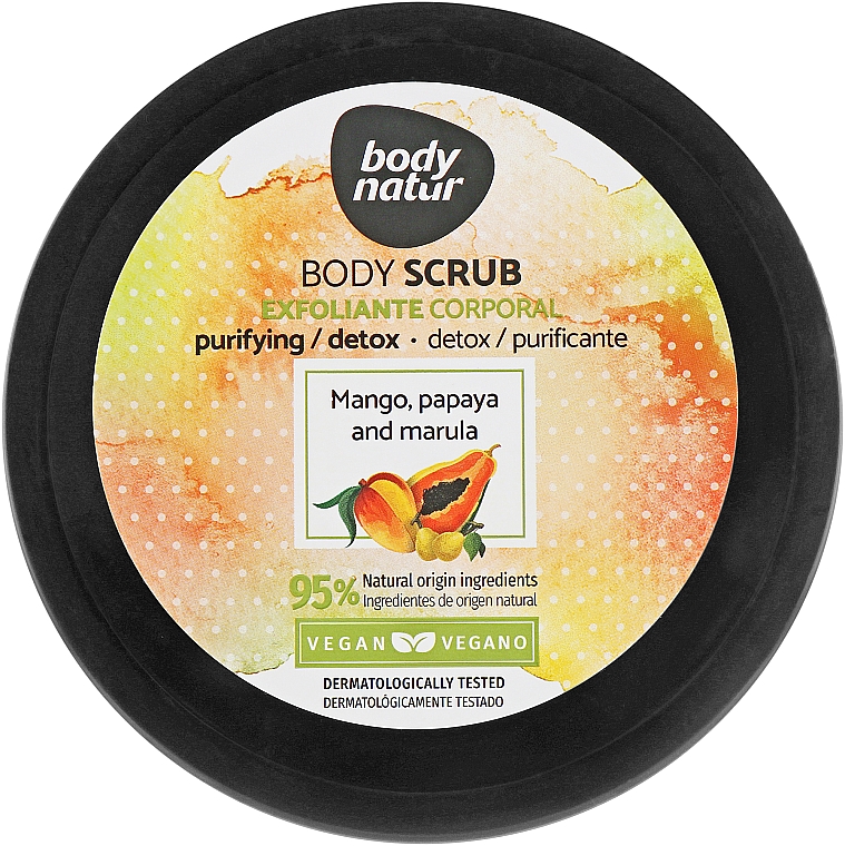 Скраб для тіла з манго, папаєю та марулою - Body Natur Mango, Papaya and Marula Body Scrub — фото N1