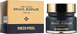 Крем для обличчя з коллоїдним золотом і муцином равлика - Medi-Peel 24k Gold Snail Repair Cream — фото N2