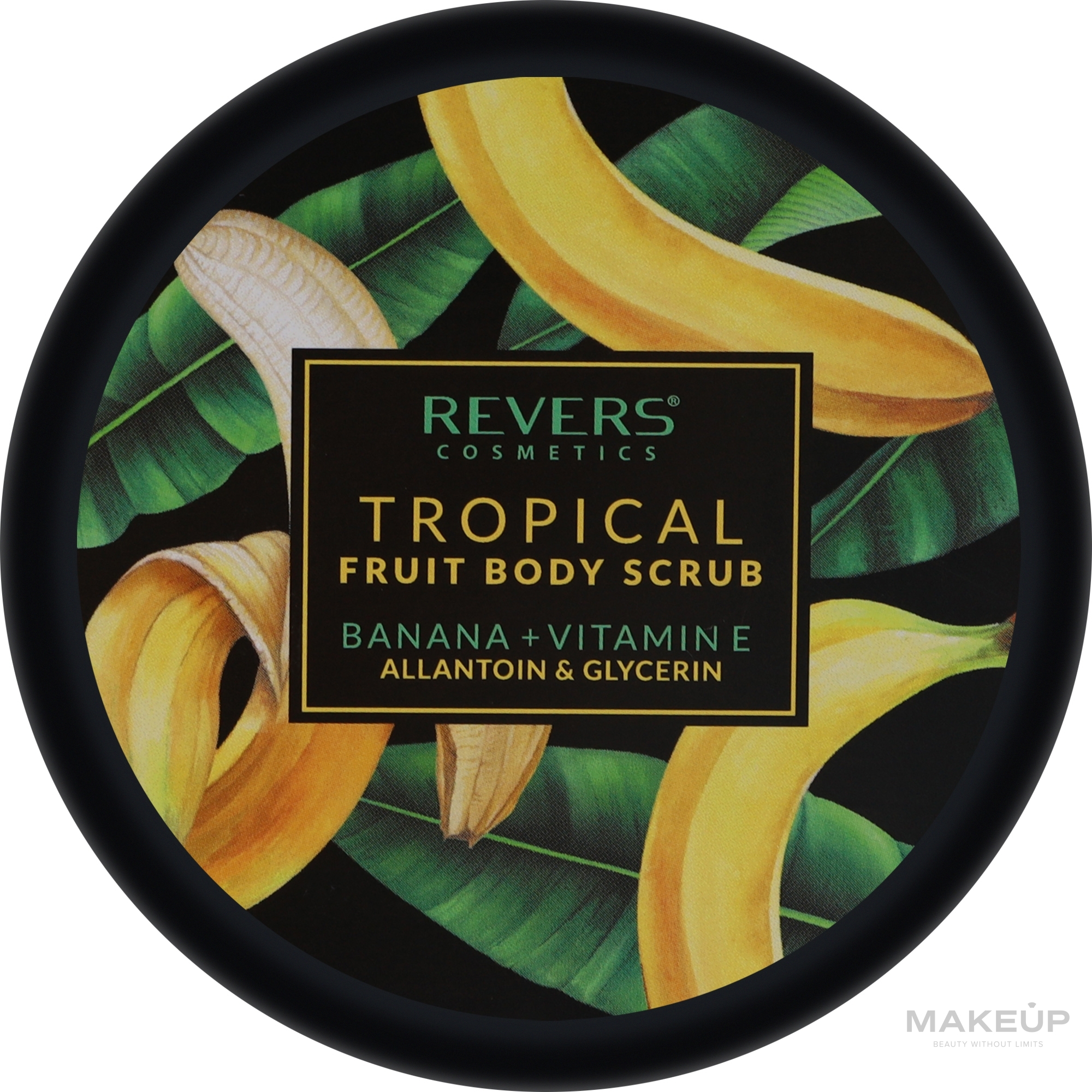 Крупнозернистий скраб для тіла з бананом і вітаміном E - Revers Tropical Fruit Body Scrub — фото 200ml