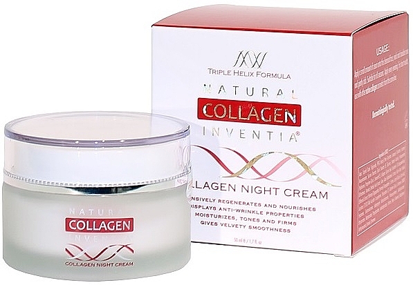 Нічний крем для обличчя - Natural Collagen Inventia Night Cream — фото N1