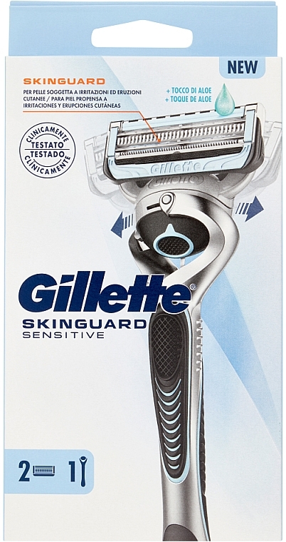 Станок для гоління з 2 змінними касетами - Gillette SkinGuard Sensitive — фото N1