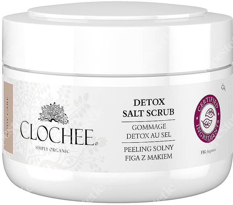  Сольовий скраб для тіла "Інжир та мак" - Clochee Organic Detox Salt Scrub — фото N1