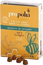 Пищевая добавка "Прополис, мед и эвкалипт", в пастилках - Propolia Propolis Gums Honey & Eucalyptus — фото N2
