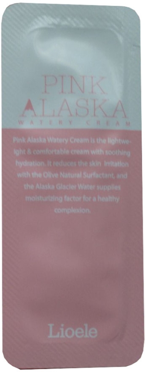 Ультраувлажняющий гель-крем с ледниковой водой и маслом оливы - Lioele Pink Alaska Watery Cream (пробник)