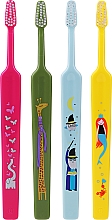 Зубні щітки для дітей, зелена+жовта+блакитна+рожева - TePe Kids Extra Soft — фото N1
