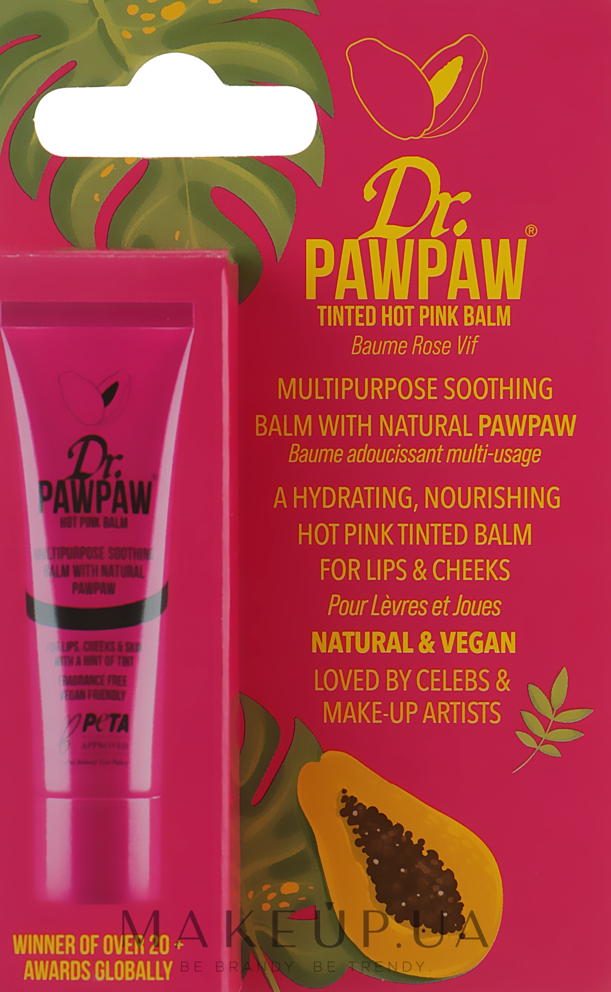 Бальзам для губ "Пикантный розовый" - Dr. PAWPAW Hot Pink Balm — фото 10ml