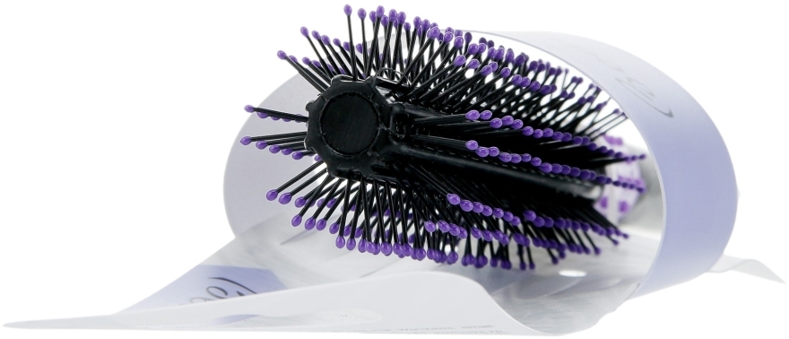 Расческа-браш для волос массажная, черно-фиолетовая - Beauty Look — фото N2