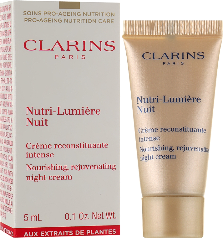 Ночной омолаживающий крем - Clarins Nutri-Lumiere Nuit Nourishing Rejuvenating Night Cream (мини) — фото N2