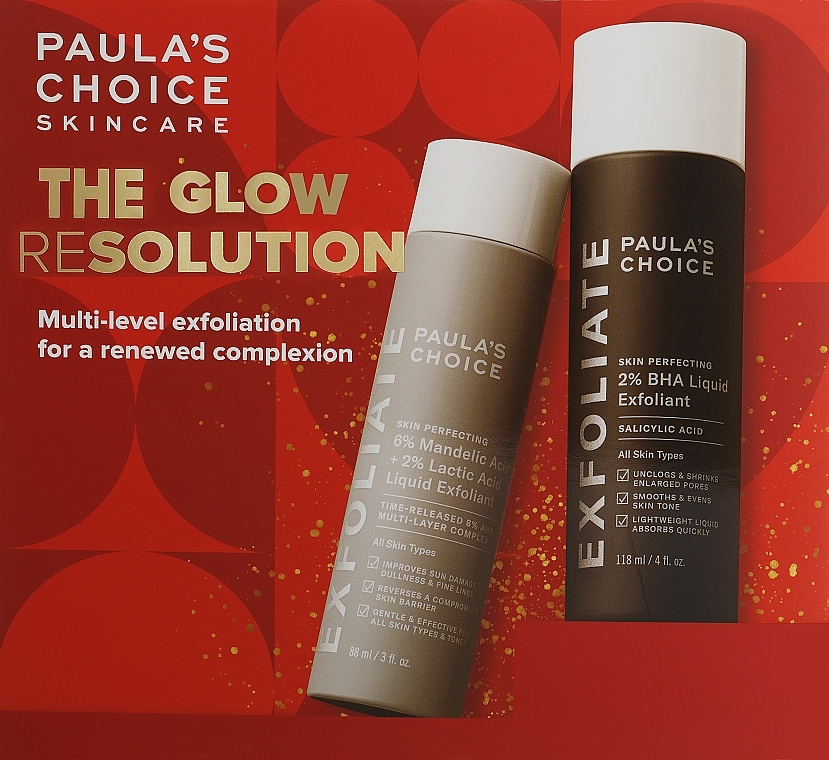 Набор - Paula's Choice The Glow Resolution Kit (f/exfol/88ml + f/tonic/118ml) — фото N1