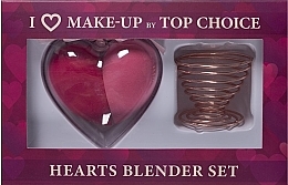 Парфумерія, косметика Губки для макіяжу "Hearts", 2 шт., 38310 - Top Choice