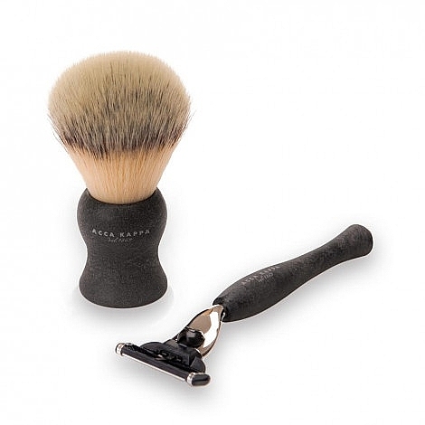 Набор для бритья - Acca Kappa Natural Style Set Nero (razor/1pc + brush/1pc) — фото N1