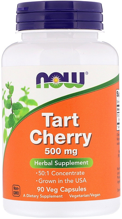 Капсули "Екстракт дикої вишні" - Now Foods Tart Cherry 500mg Veg Capsules — фото N1