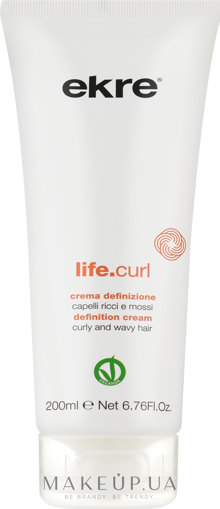 Крем для кучерявого та хвилястого волосся - Ekre Life.Curl Definition Cream — фото 200ml