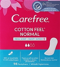 Парфумерія, косметика Гігієнічні щоденні прокладки зі свіжим ароматом, 56 шт - Carefree Cotton Fresh