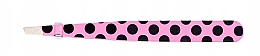 Парфумерія, косметика Пінцет для брів скошений, 498738, у рожевий горошок - Inter-Vion