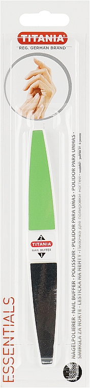 Полирователь для манікюру, зелений - Titania Nail Buffer — фото N1