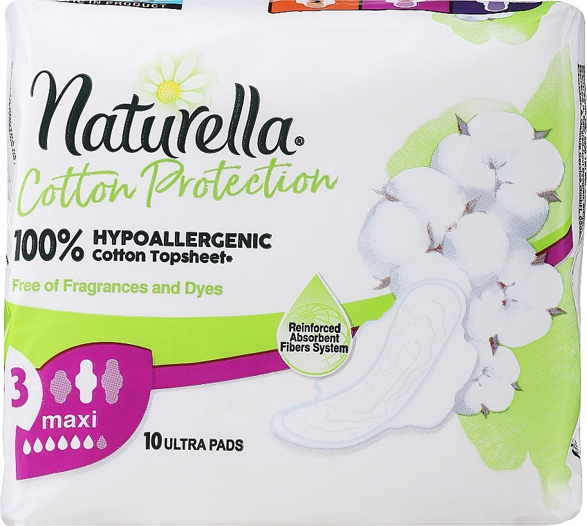 Гигиенические прокладки с крылышками, 10 шт. - Naturella Cotton Protection Ultra Maxi