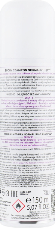 Шампунь сухий нормалізувальний - Farmona Radical Med Normalizing Dry Shampoo — фото N2
