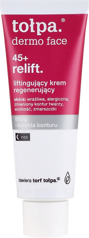 Ночной восстанавливающий крем для лица - Tolpa Dermo Face Relift 45+ Night Cream — фото N1
