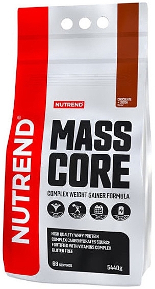 Гейнер "Chocolate + Cocoa" - Nutrend Mass Core Complex Weight Gainer Formula — фото N1