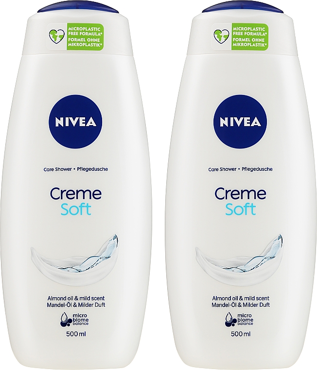 Набор - NIVEA Creme Soft (sh/gel/2x500ml) — фото N2