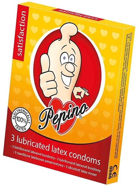 Презервативы, 3 шт. - Pepino Satisfaction — фото N1
