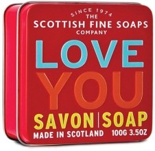 Мыло "Люблю тебя" - Scottish Fine Soaps "Love You" Soap Tin — фото N1