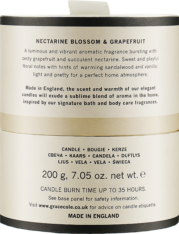 Ароматизована свічка - Grace Cole Boutique Nectarine Blossom & Grapefruit Fragrant Candle — фото N4