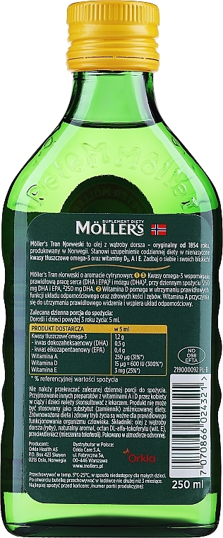 Харчова добавка зі смаком лимона "Omega 3 + D3" - Mollers — фото N2