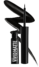 Жидкая матовая подводка для контуров век - NYX Professional Makeup Vivid Matte Liquid Liner — фото N2