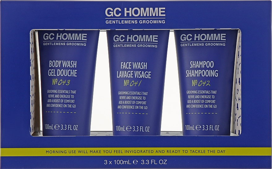 Набор - Grace Cole GC Homme Sport Clean Cut (gel/100ml + shm/100ml + sh/gel/100ml) — фото N1