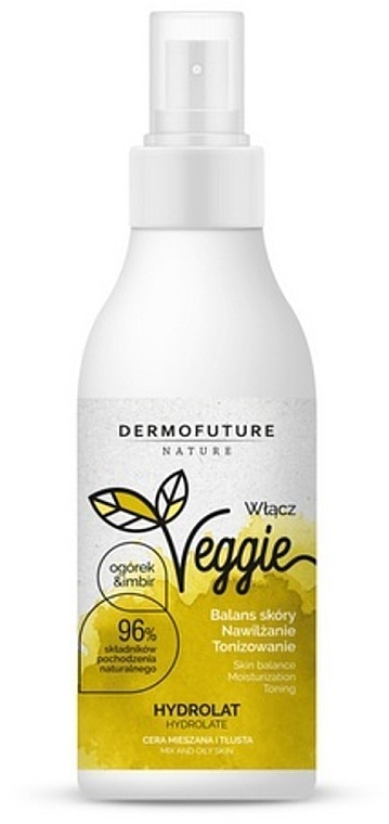 Гидролат для жирной кожи лица - DermoFuture Ginger & Cucumber Hydrolat — фото N1
