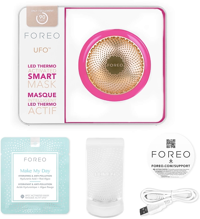 УЦЕНКА Смарт-маска для лица UFO для всех типов кожи, Fuchsia - Foreo UFO Mask Treatment Device for All Skin Types, Fuchsia * — фото N3