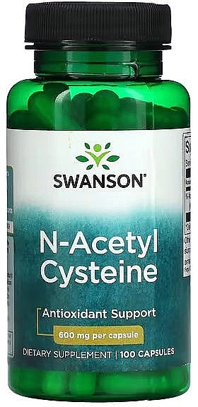 Дієтична добавка "N-ацетилцистеїн" - Swanson N-Acetyl Cysteine 600 mg — фото N1